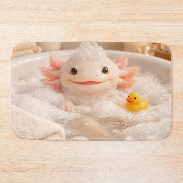 Item preview, Albino Axolotl Bathtub designed and sold by Sillytoe.