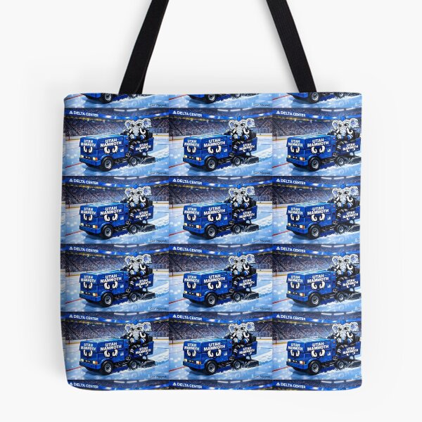 Item preview, Tusky the Utah Mammoth Driving the Zamboni at Delta Center  Ice Arena Cartoon Art designed and sold by The Art Queen Of Michigan .