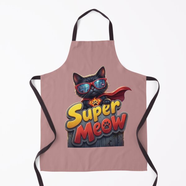 Item preview, Super Meow Funny Superhero Cat Comic Book Design designed and sold by Retro Whiskers.