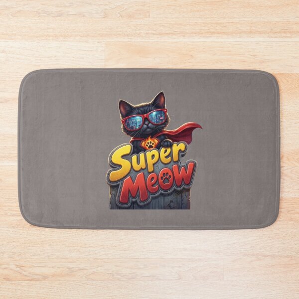 Item preview, Super Meow Funny Superhero Cat Comic Book Design designed and sold by Retro Whiskers.