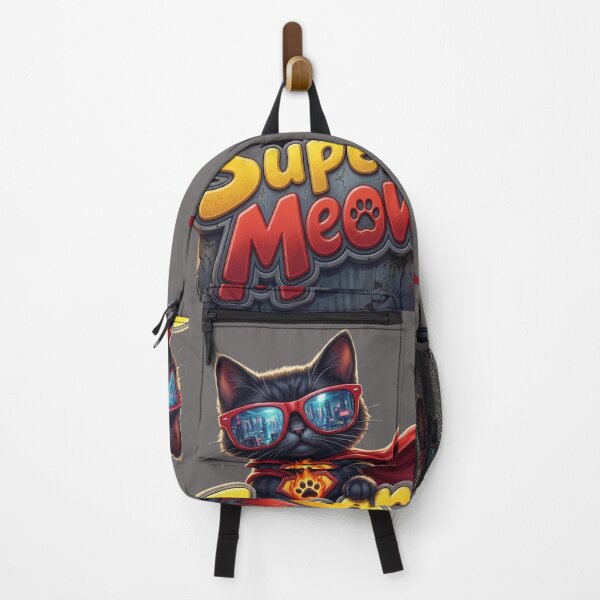 Item preview, Super Meow Funny Superhero Cat Comic Book Design designed and sold by Retro Whiskers.