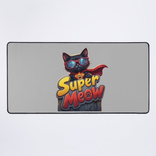 Item preview, Super Meow Funny Superhero Cat Comic Book Design designed and sold by Retro Whiskers.