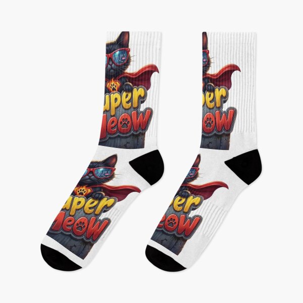 Item preview, Super Meow Funny Superhero Cat Comic Book Design designed and sold by Retro Whiskers.