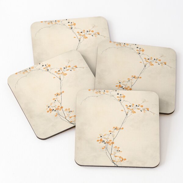 Item preview, Wabi sabi and japandi inspired bright fall leaves designed and sold by filigreedigital.