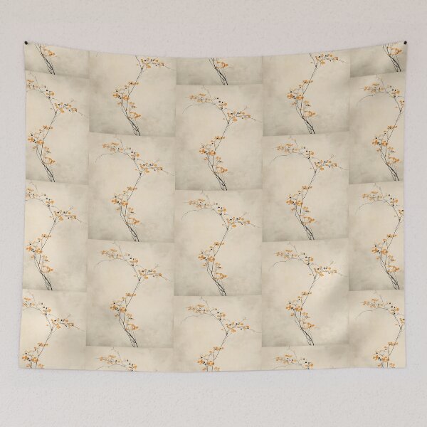Item preview, Wabi sabi and japandi inspired bright fall leaves designed and sold by filigreedigital.