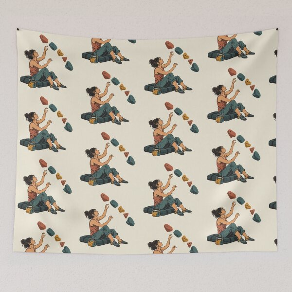 Item preview, Bouldering Climber Planning the Next Move designed and sold by ninov94.