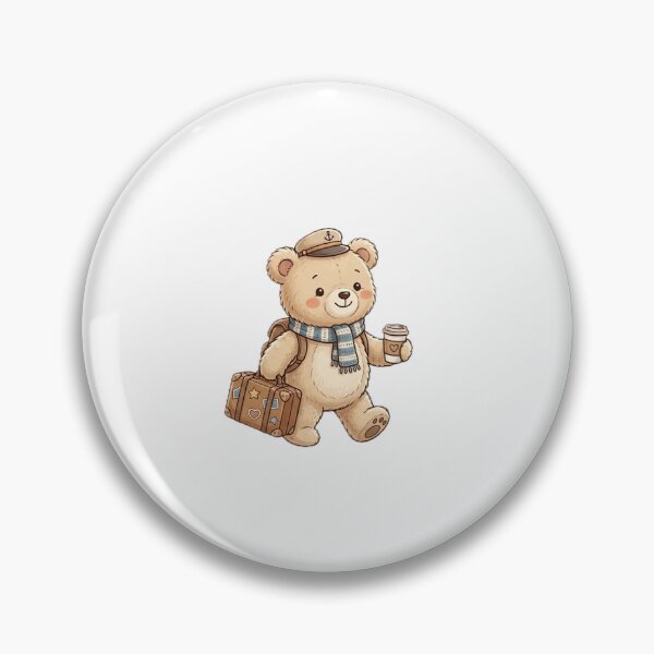 Item preview, Traveling Teddy Bear - Cozy Illustration designed and sold by AidaAviles.