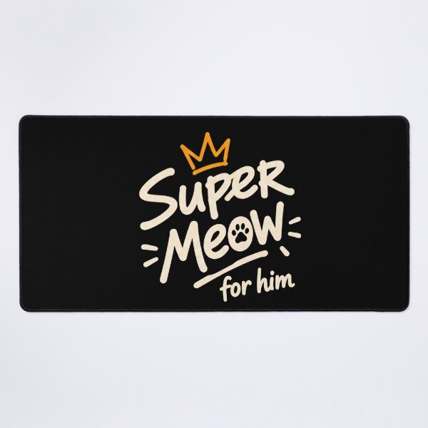 Item preview, Super Meow For Him Funny Cat Dad Gift Crown Paw Print designed and sold by Retro Whiskers.