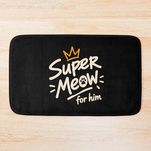 Item preview, Super Meow For Him Funny Cat Dad Gift Crown Paw Print designed and sold by Retro Whiskers.