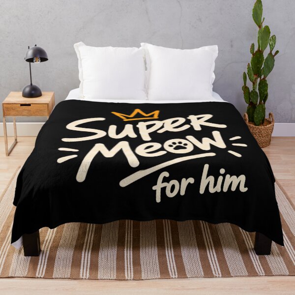 Item preview, Super Meow For Him Funny Cat Dad Gift Crown Paw Print designed and sold by Retro Whiskers.