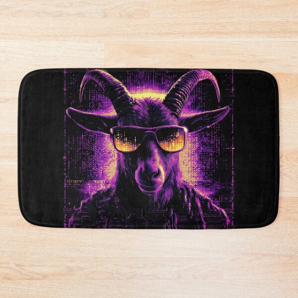 Artikelvorschau, Neonfarbene Cyberpunk-Ziege mit Sonnenbrille entworfen und verkauft von ClubVacay.