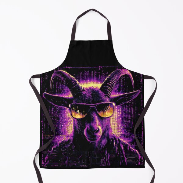 Item preview, Neon Cyberpunk Goat With Sunglasses designed and sold by ClubVacay.