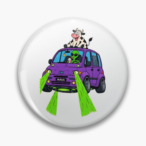 Item preview, Fiat Multipla UFO Alien Abduction Retro 90s designed and sold by Arslyarts.