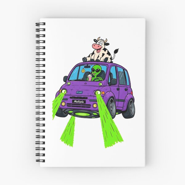 Item preview, Fiat Multipla UFO Alien Abduction Retro 90s designed and sold by Arslyarts.