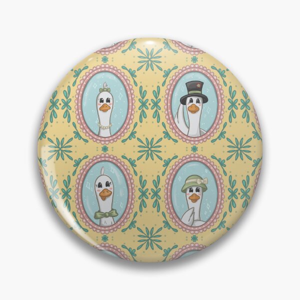 Item preview, Cute silly dressed up duck framed pictures pattern designed and sold by SketchedRealm.