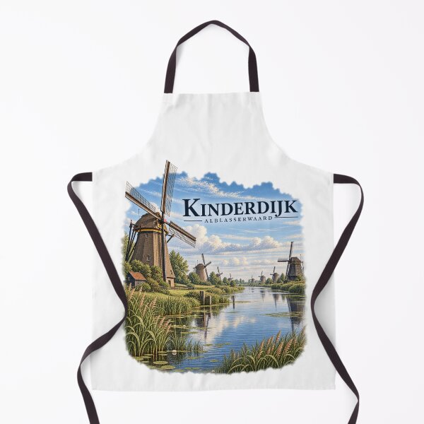 Item preview, Kinderdijk Windmills Netherlands Polder Heritage Art designed and sold by Larkfound Studio.