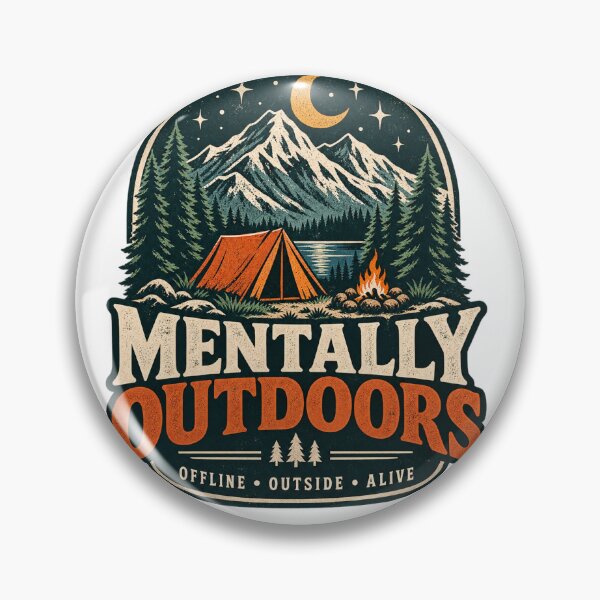 Item preview, Mentally Outdoors Vintage Camping Mountain Adventure designed and sold by JojoStudio84.