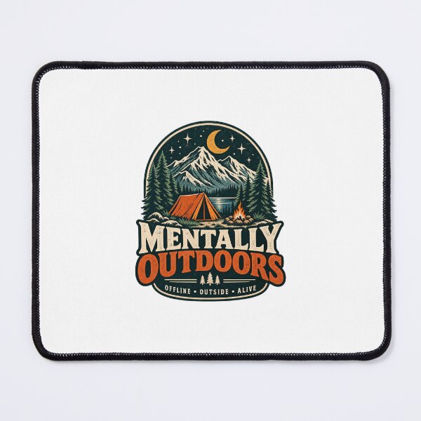 Item preview, Mentally Outdoors Vintage Camping Mountain Adventure designed and sold by JojoStudio84.