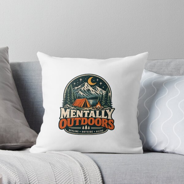 Item preview, Mentally Outdoors Vintage Camping Mountain Adventure designed and sold by JojoStudio84.