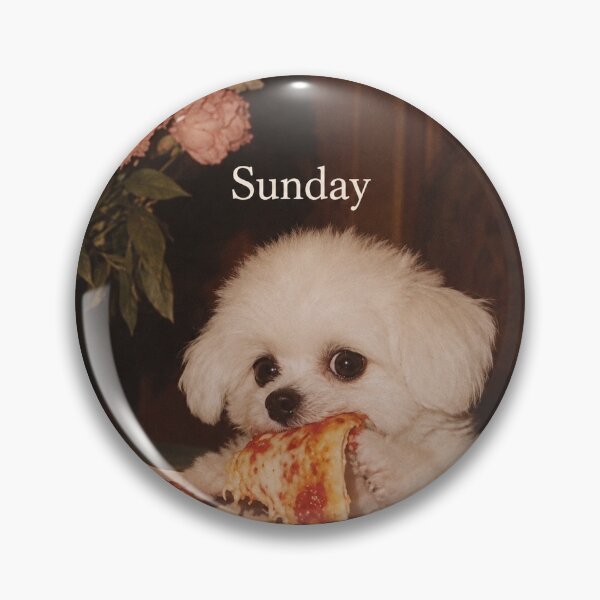 Item preview, Sunday Mood: Pizza and Puppy designed and sold by Pretty Unhinged.