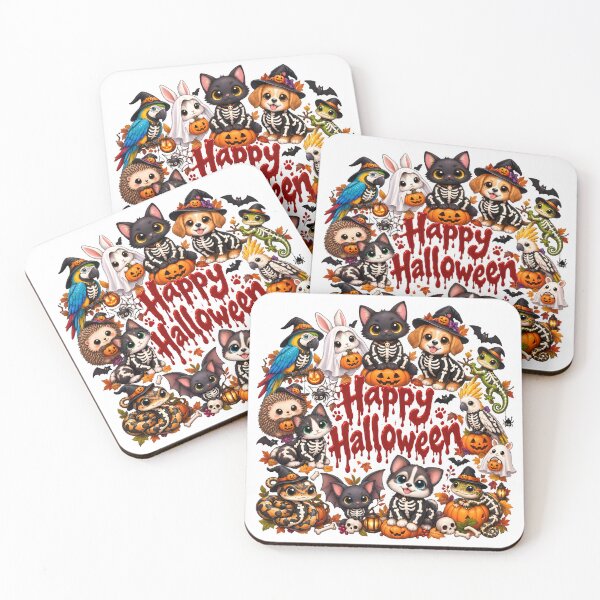Item preview, Happy Halloween Cute Animal Skeletons – Kawaii Veterinary Halloween designed and sold by Bettybee00.