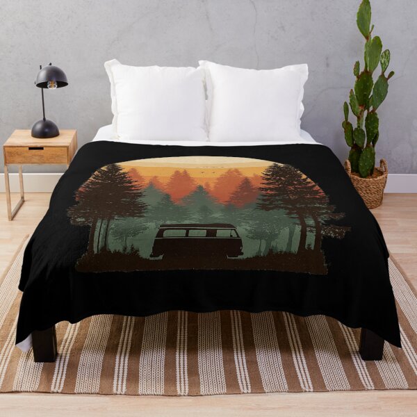 Item preview, Retro Camper Camping Forest Sunset Vintage Outdoor Adventure designed and sold by D-Oles-Mercher.