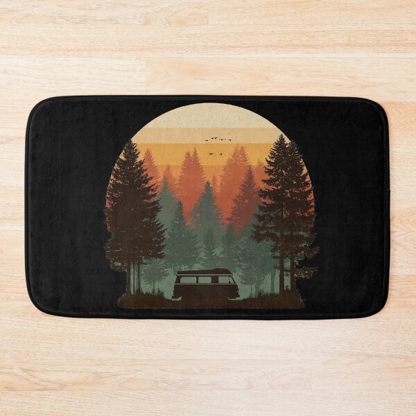 Item preview, Retro Camper Camping Forest Sunset Vintage Outdoor Adventure designed and sold by D-Oles-Mercher.