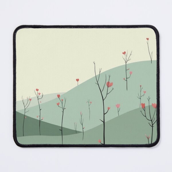 Item preview, Minimalist Landscape with Heart-Shaped Blooms designed and sold by Mary Spencer.