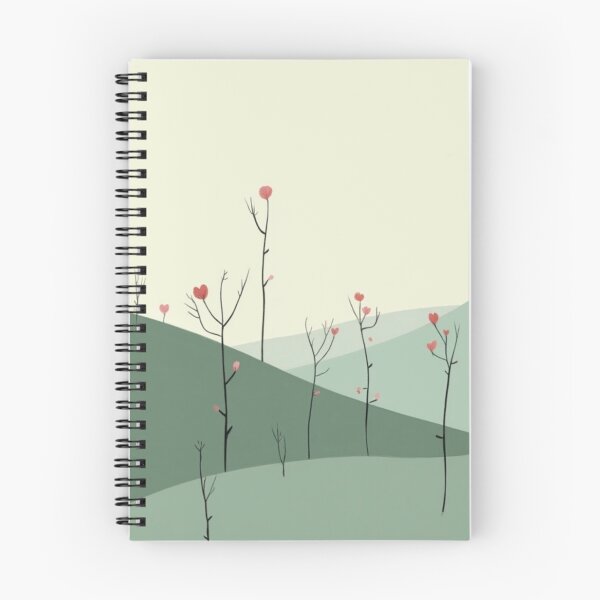 Item preview, Minimalist Landscape with Heart-Shaped Blooms designed and sold by Mary Spencer.