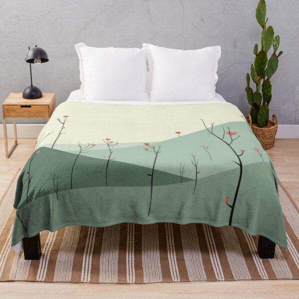 Item preview, Minimalist Landscape with Heart-Shaped Blooms designed and sold by Mary Spencer.
