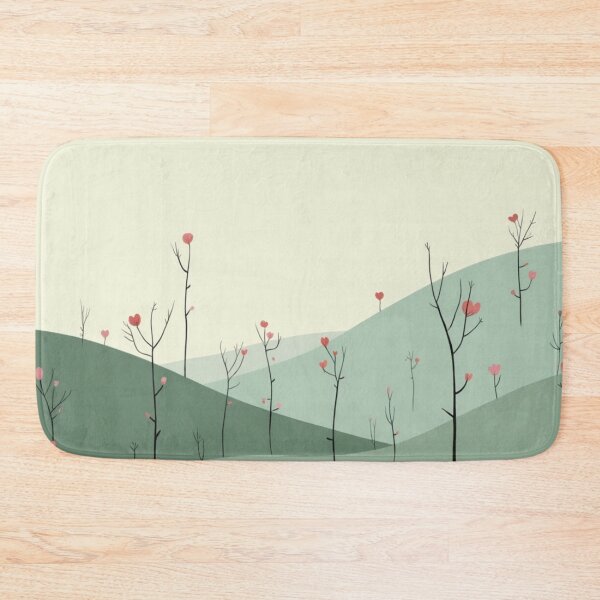 Item preview, Minimalist Landscape with Heart-Shaped Blooms designed and sold by Mary Spencer.