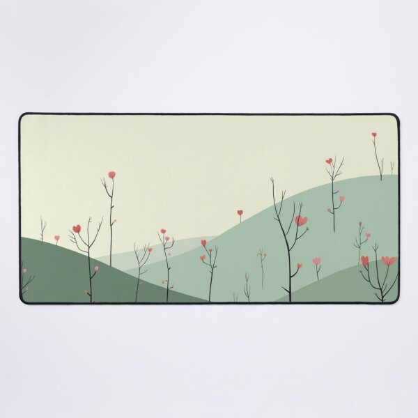 Item preview, Minimalist Landscape with Heart-Shaped Blooms designed and sold by Mary Spencer.