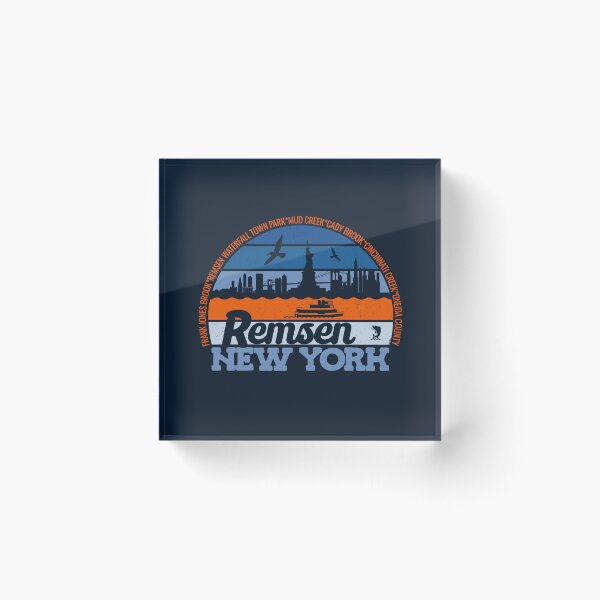 Item preview, Remsen New York Sunset Retro Vintage Local Pride Logo designed and sold by CRHPOD20.