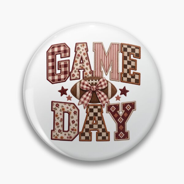 Item preview, Game Day Plaid Lettering with Gingham Bow and Stars designed and sold by MKCREAS.