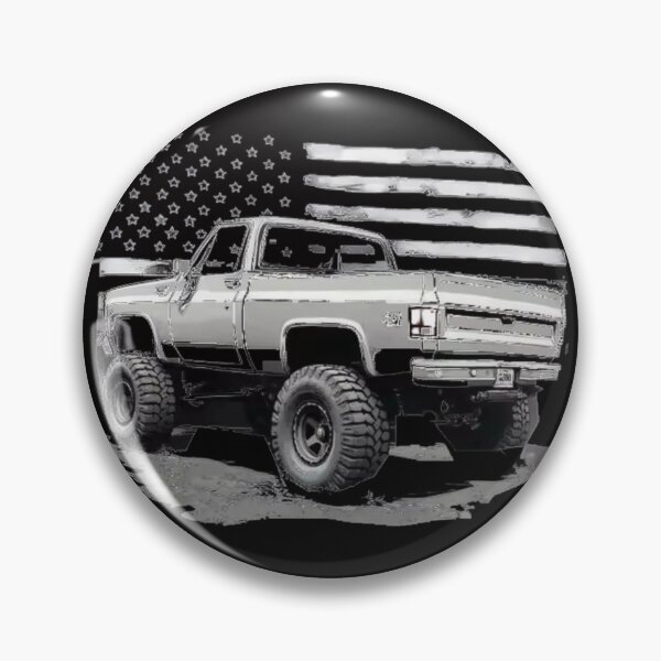 Item preview, Vintage Square Body Chevy Truck American Flag 4x4 Off-Road Design designed and sold by redkat-4.