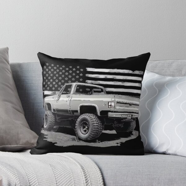 Item preview, Vintage Square Body Chevy Truck American Flag 4x4 Off-Road Design designed and sold by redkat-4.