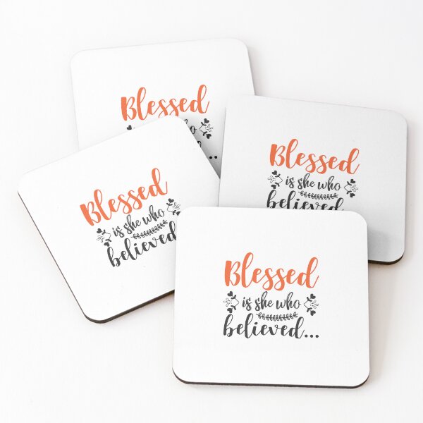 Item preview, Blessed Is She Who Believed Christian Christmas Quote designed and sold by FuzionRaptor.