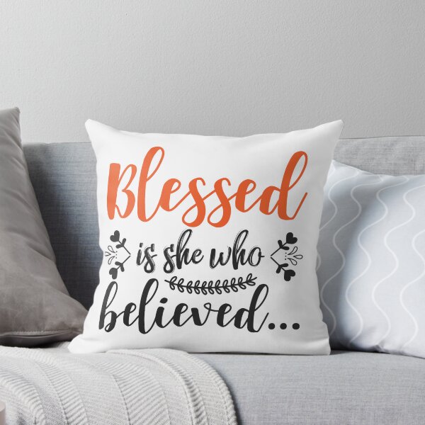 Item preview, Blessed Is She Who Believed Christian Christmas Quote designed and sold by FuzionRaptor.