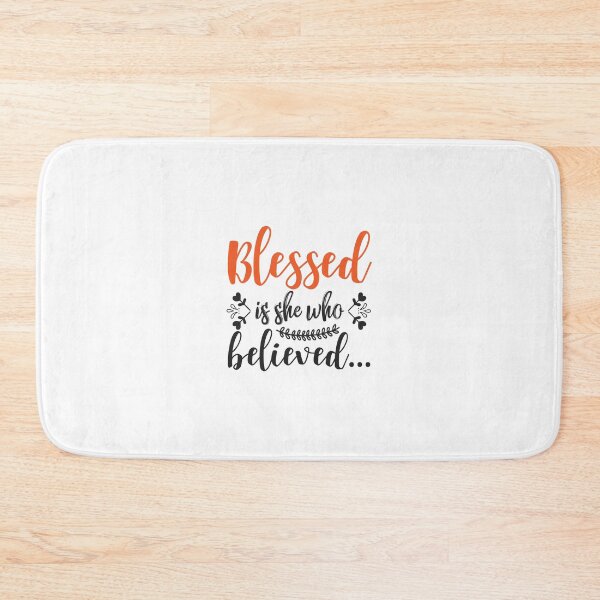 Item preview, Blessed Is She Who Believed Christian Christmas Quote designed and sold by FuzionRaptor.