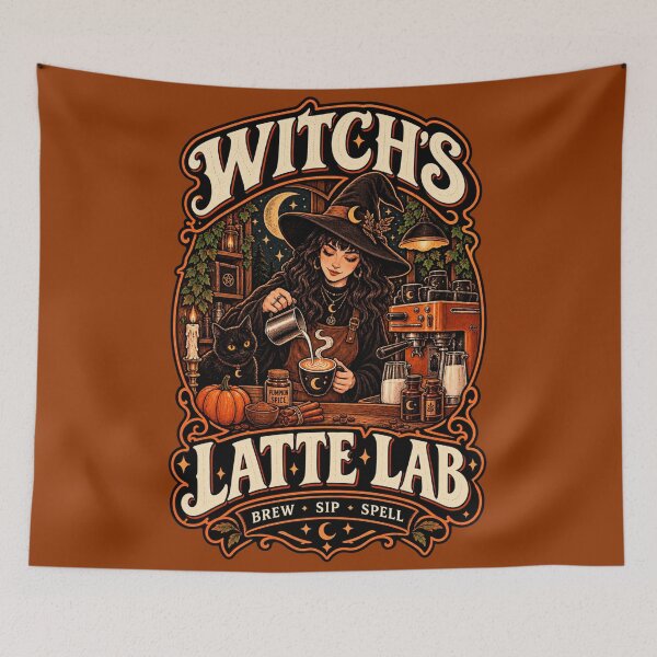 Item preview, Witch’s Latte Lab Cozy Witch Coffee designed and sold by gabicoutodesign.