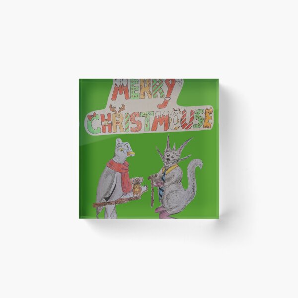 Item preview, Christmas Neighbours Jack the Cat and Albert the Pigeon designed and sold by The Cat and The Christmas Tree by Alice Ean Dubh.