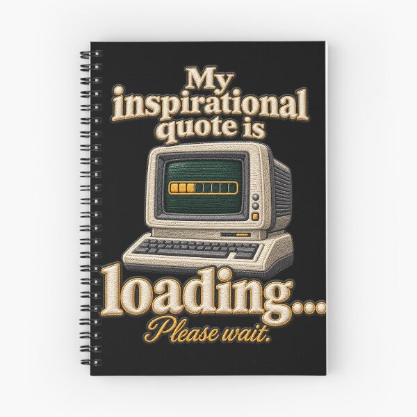 Item preview, Funny Computer Quote – My Inspirational Quote Is Loading – Retro Embroidery Effect designed and sold by Emoji Emblems.