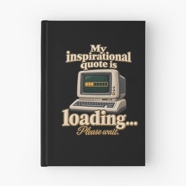 Item preview, Funny Computer Quote – My Inspirational Quote Is Loading – Retro Embroidery Effect designed and sold by Emoji Emblems.