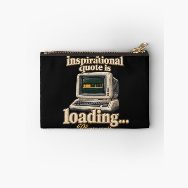 Item preview, Funny Computer Quote – My Inspirational Quote Is Loading – Retro Embroidery Effect designed and sold by Emoji Emblems.