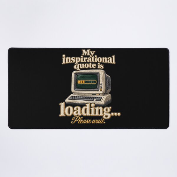 Item preview, Funny Computer Quote – My Inspirational Quote Is Loading – Retro Embroidery Effect designed and sold by Emoji Emblems.