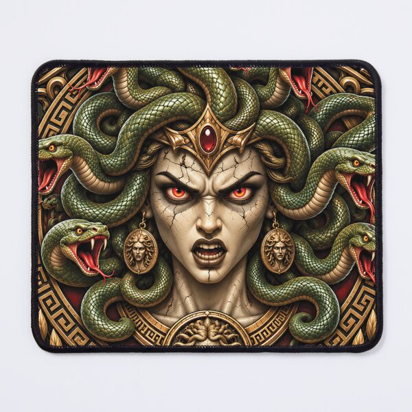 Item preview, Beware Her Gaze Medusa Greek Mythology Serpent Gorgon designed and sold by M. Mamdouh Artworks.