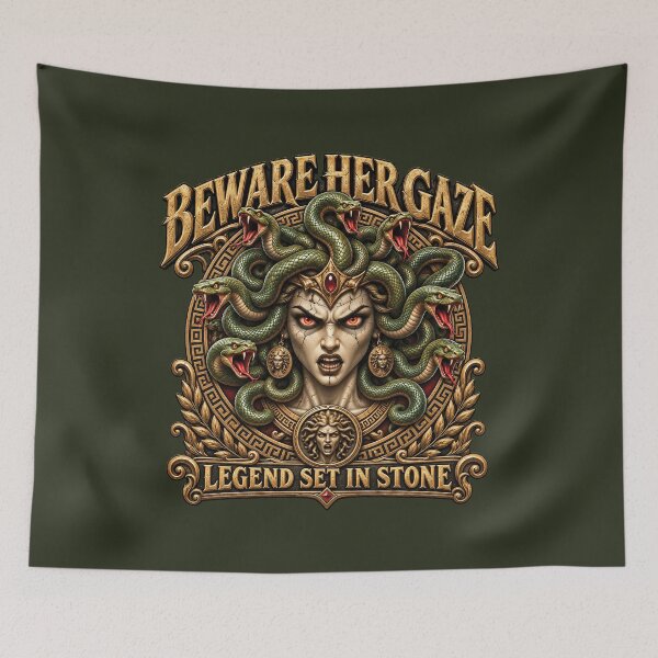 Item preview, Beware Her Gaze Medusa Greek Mythology Serpent Gorgon designed and sold by M. Mamdouh Artworks.