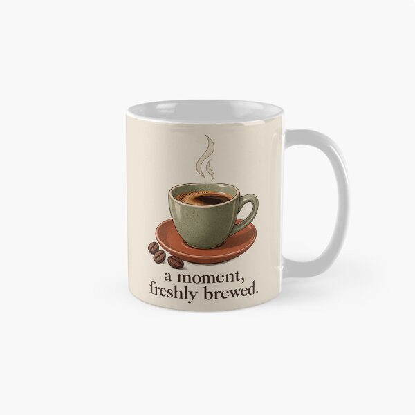 Item preview, Vintage Coffee Cup Freshly Brewed Moment designed and sold by Mostafa Studio.
