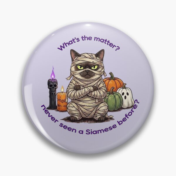 Item preview, Funny Grumpy Siamese Cat Mummy Halloween designed and sold by The-NOKU-Co.