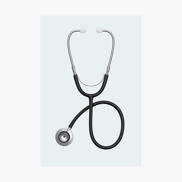 Item preview, Minimalist Stethoscope Symbol for Doctors, Physicians and Nurses | Nurse Life and Medical Student Black Stethoscope | Doctor and Nurse Appreciation Gift designed and sold by LitzoyGlobeArt.